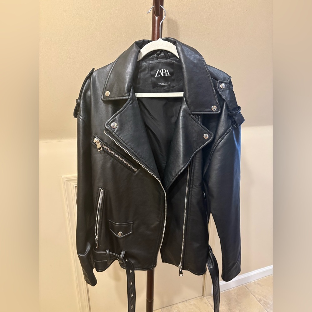 Zara Black Leather Jacket